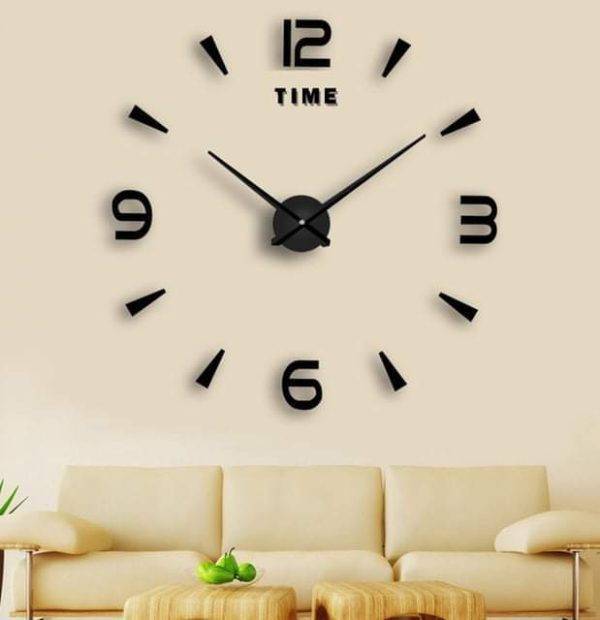 3d acrylic diy frameless wall clock,
